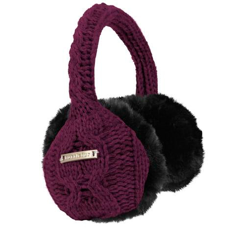 Ear Muffin Faux Fur Lined Earmuffs / Color-Mulberry