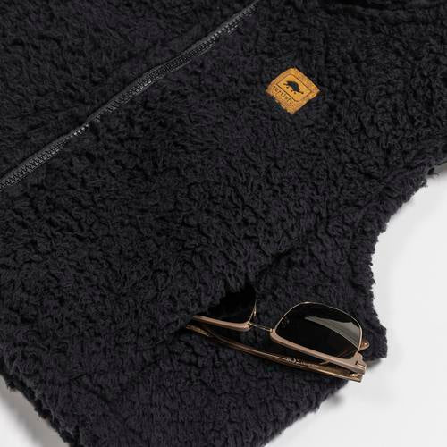 Comfort Lush Cropped Fleece Vest / Color-Black