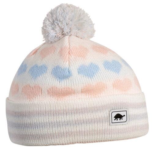 Kids Candy Hearts Beanie / Color-White