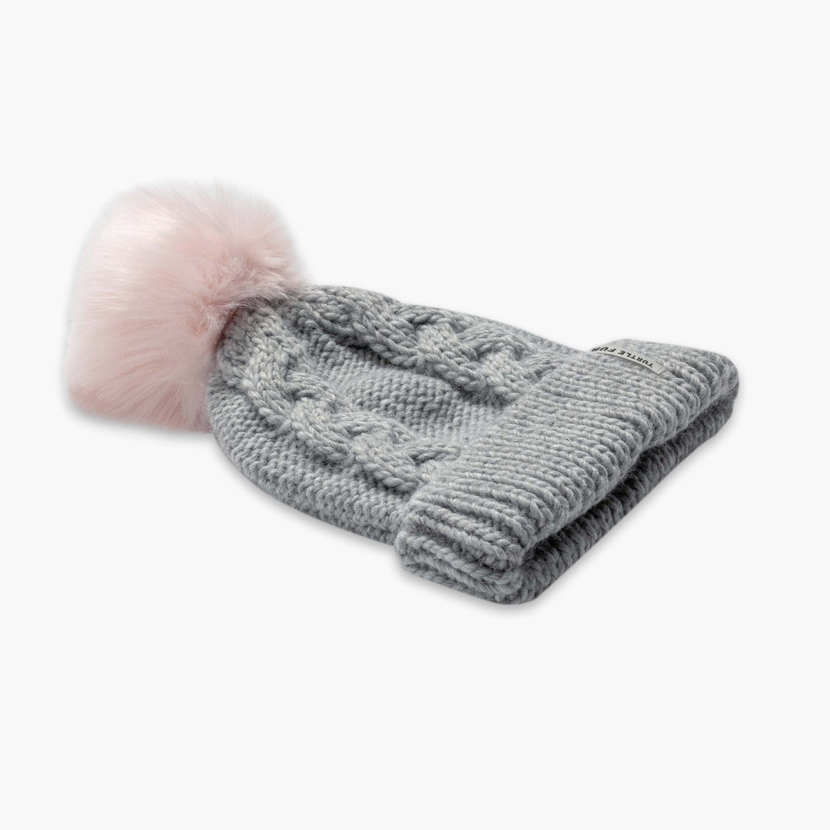Youth Lizzy Faux Fur Pom / Color-Smoke