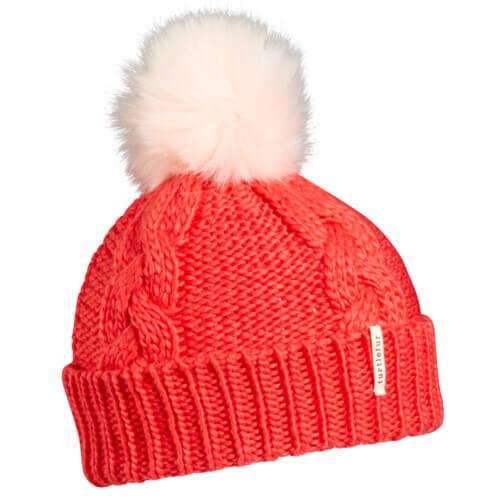 Youth Lizzy Faux Fur Pom / Color-Coral