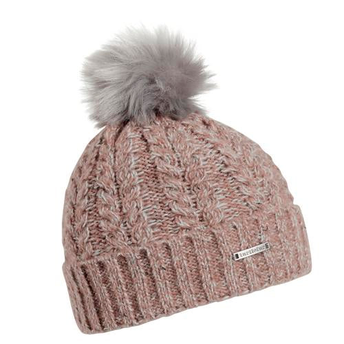 Fall Hike Faux Fur Pom Beanie in Dark Grey