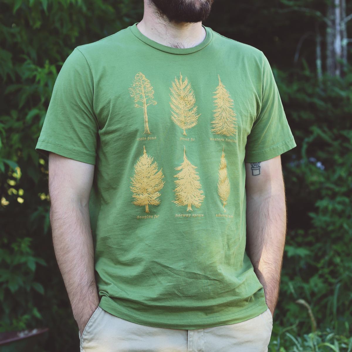 Men's Pine-ing Fir Attention T-Shirt / Color-Olive