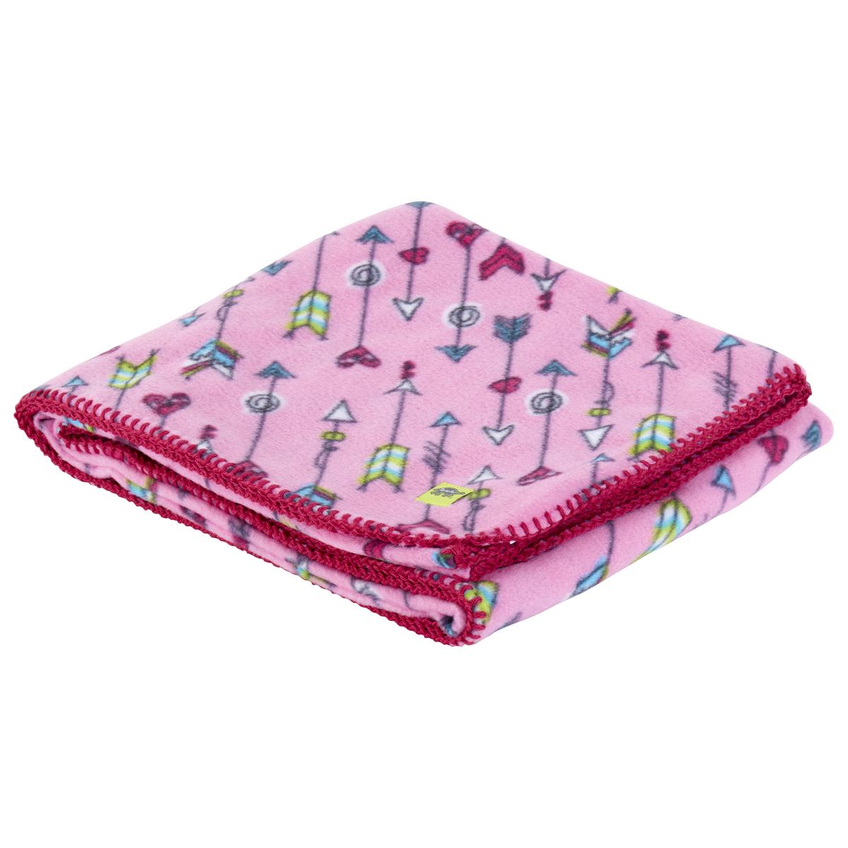 Classic Fleece Camping Blanket / Color-Pink Arrows