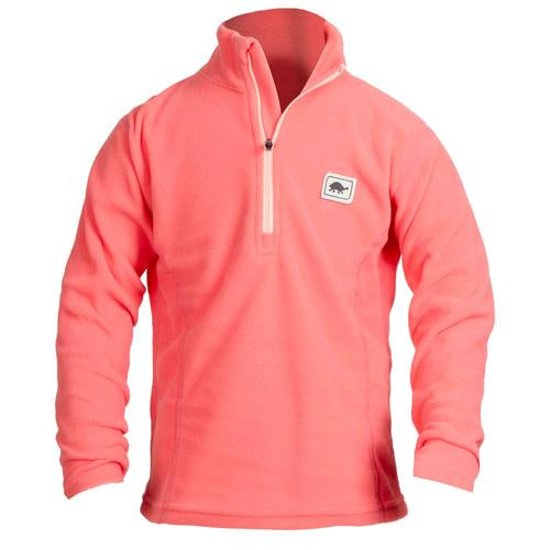 Girls Micro Fur Fleece Kira 1/4 Zip / Color-Sweet Peach