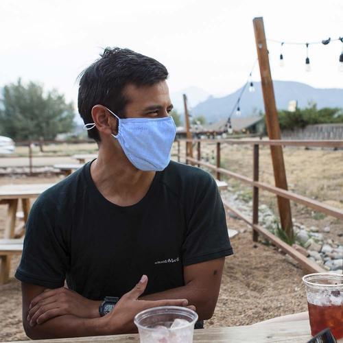Cotton Casual Face Mask / Color-Light Blue