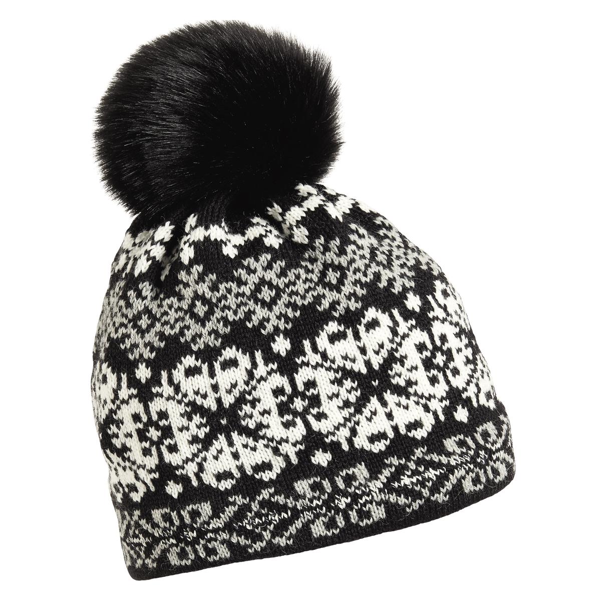Banff Faux Fur Pom / Color-Black