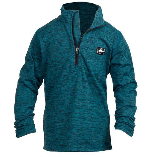 Boys Comfort Shell Stria Carapace High Energy 1/4 Zip / Color-Evergreen