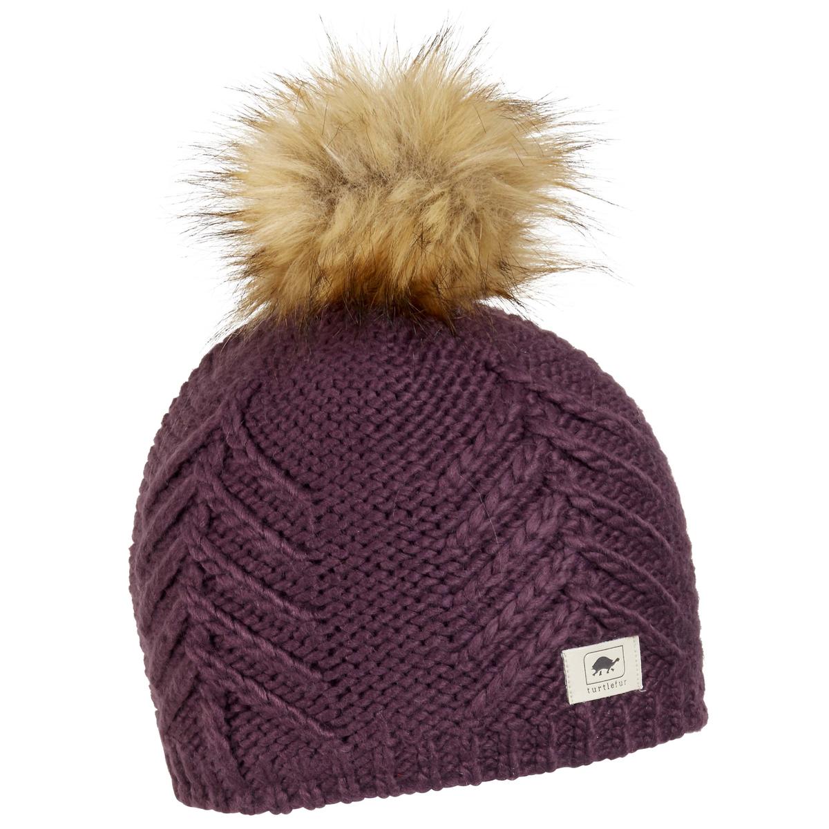 Tahoe Faux Fur Pom / Color-Mulberry