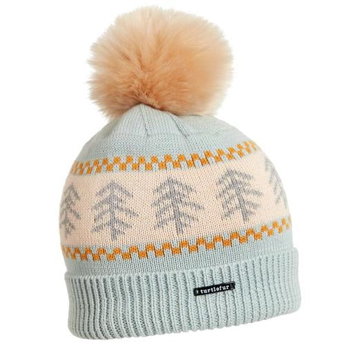 Turtle Fur Comfort Shell Pom-Pom Beanie White