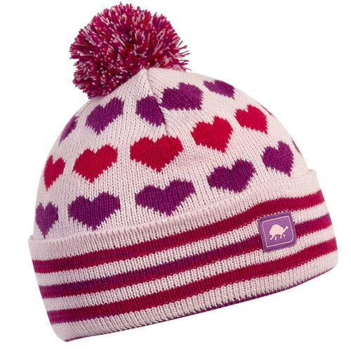Kids Candy Hearts Beanie / Color-Pink
