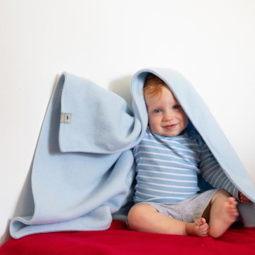 Original Fleece Baby Security Blanket / Color-Light Blue