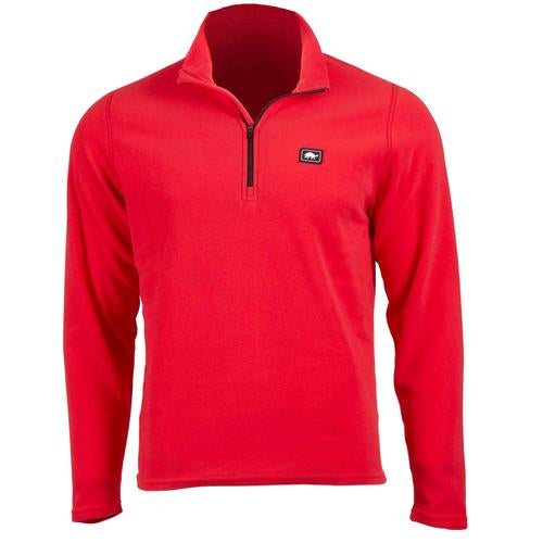 Men's Micro Fur Fleece Carapace 1/4 Zip / Color-Red Hot