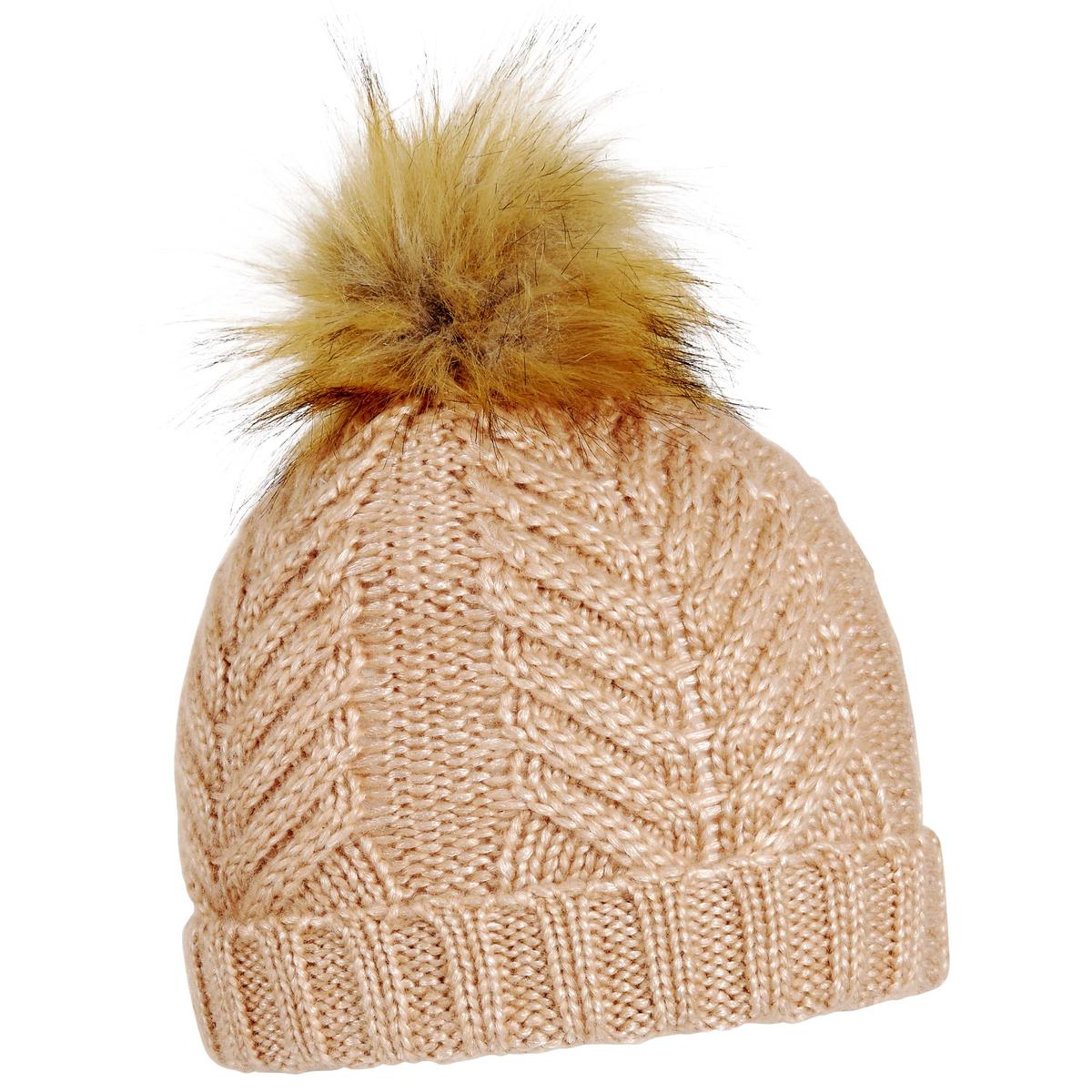 Sequoia Faux Fur Pom / Color-Peach