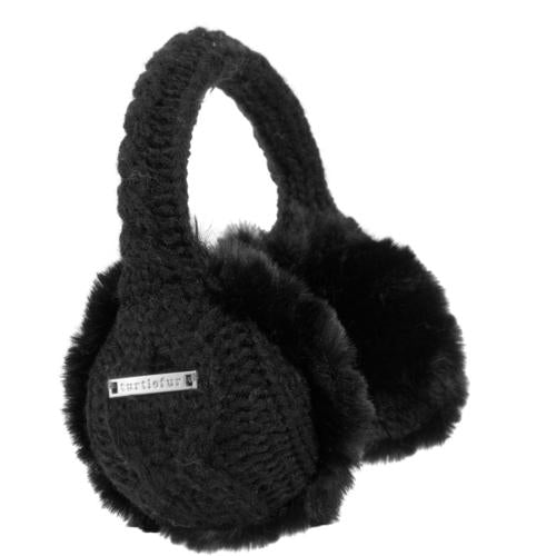 Ear Muffin Faux Fur Lined Earmuffs / Color-Black