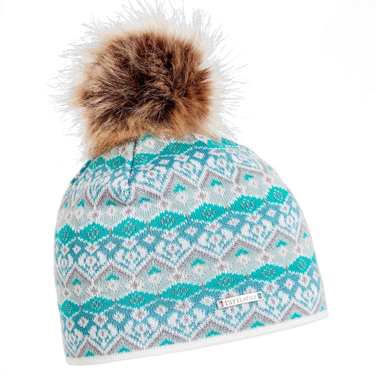 Panther Faux Fur Pom / Color-Sea Glass