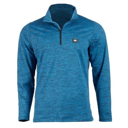 Men's Comfort Shell Stria Carapace High Energy 1/4 Zip / Color-Blue Moon