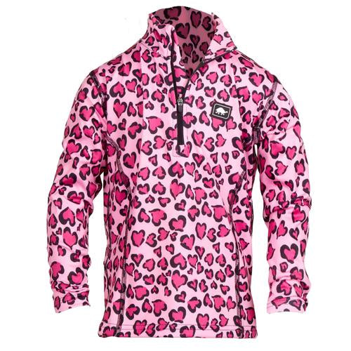 Girls Comfort Shell Kira High Energy 1/4 Zip / Color-Wild At Heart