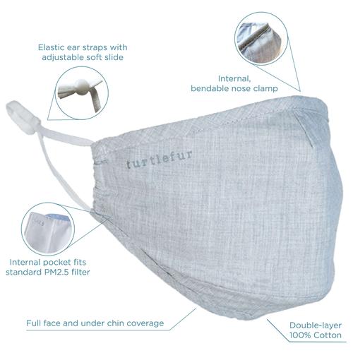 Cotton Casual Face Mask / Color-Gray