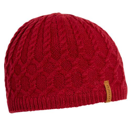 Merino Wool Thea Beanie / Color-Cherry